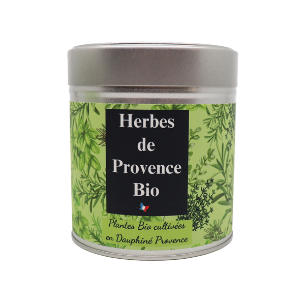 Herbes de Provence Bio de la drôme et d'ardèche - Boîte métallique 100g
