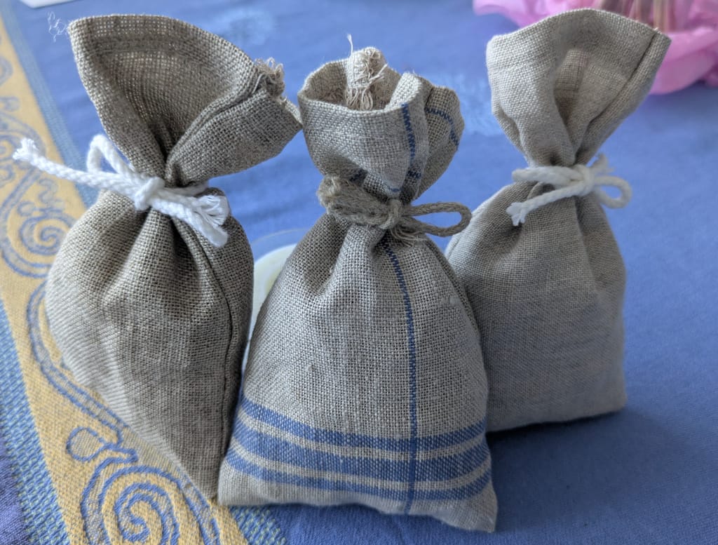 Échantillons sachets de lavande en lin