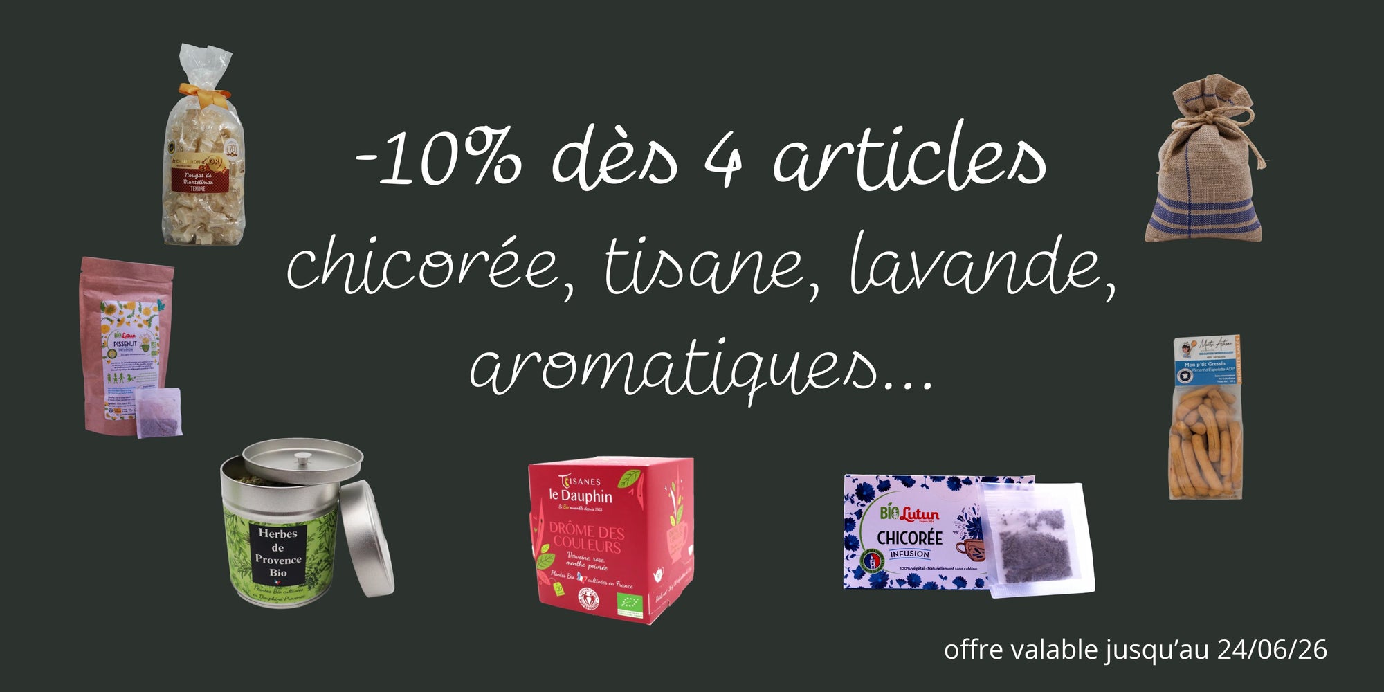 Promotion ! Pour 5 produits Tisane Le Dauphin, 5€ offert !