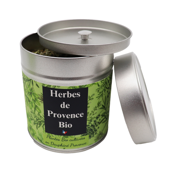 Herbes de Provence Bio de la drôme et d'ardèche - Boîte métallique 100g