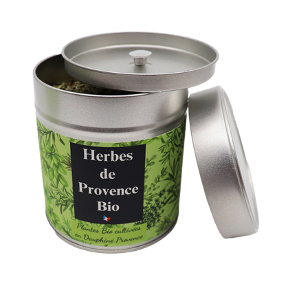 Herbes de Provence Bio de la drôme et d'ardèche - Boîte métallique 100g