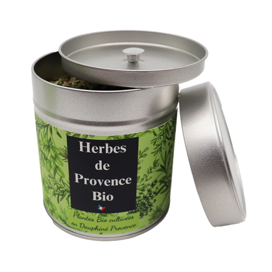 Herbes de Provence Bio de la drôme et d'ardèche - Boîte métallique 100g