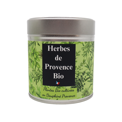 Herbes de Provence Bio de la drôme et d'ardèche - Boîte métallique 100g