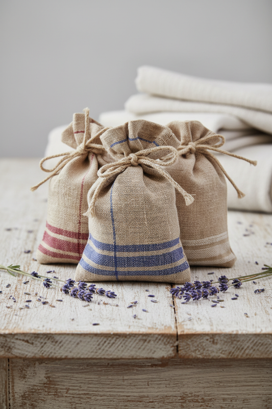 Lot de 3 sachets de lavande lin