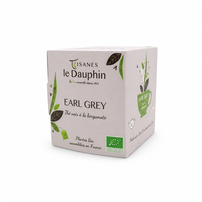 Thé noir Earl Grey Bio – packshot sur fond blanc