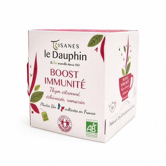 Tisane Boost'Immunité Bio – packshot sur fond blanc