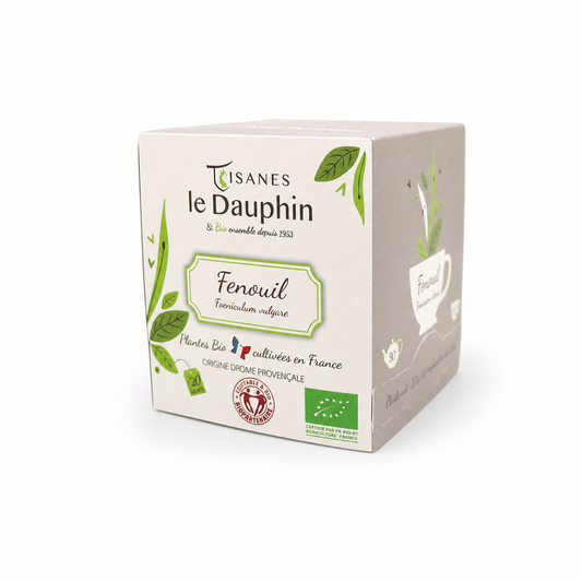 Tisane Bio Fenouil – boîte, packshot sur fond blanc