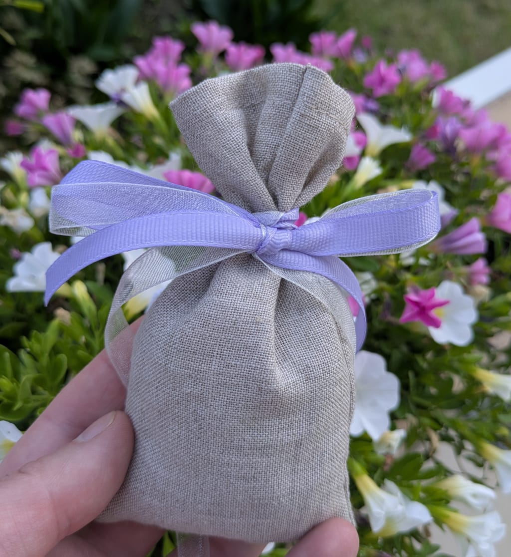 Échantillons sachets de lavande en lin